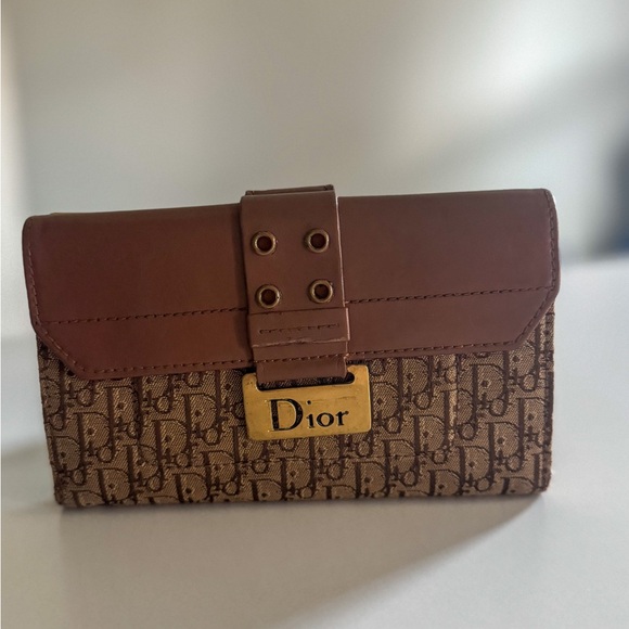 ✨ Iconic Vintage Christian Dior Saddle Flap Wallet - Oblique Trotter Monogram ✨ - Picture 2 of 8